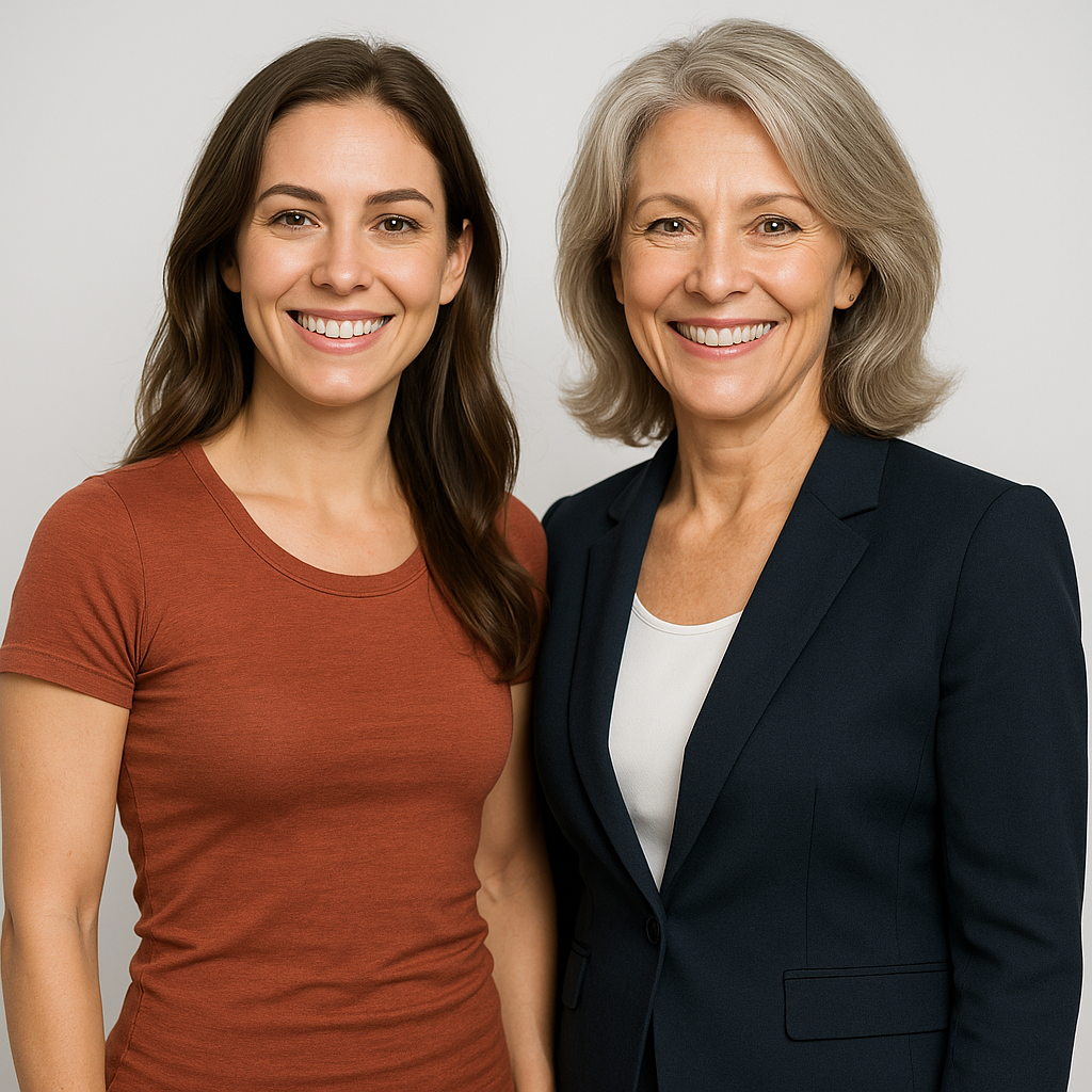 Mother-daughter pair Emma and Carol after working on metabolic health together