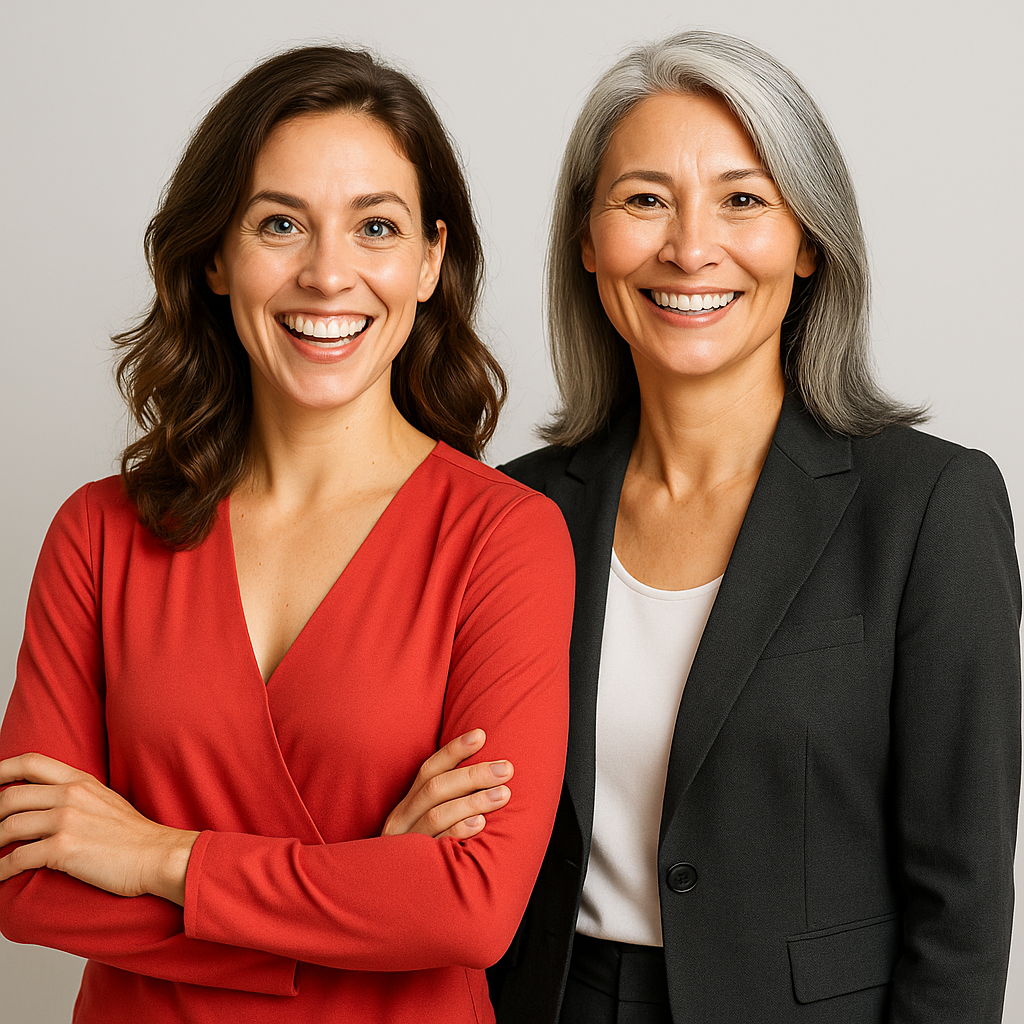 Mother-daughter pair Jessica and Margaret after working on thyroid health together