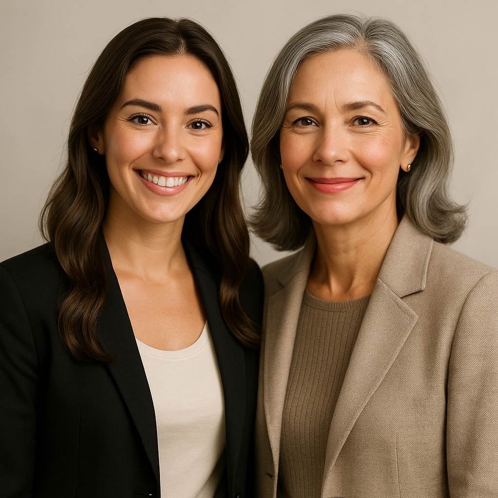 Mother-daughter pair Melissa and Diana after working on hormone health together