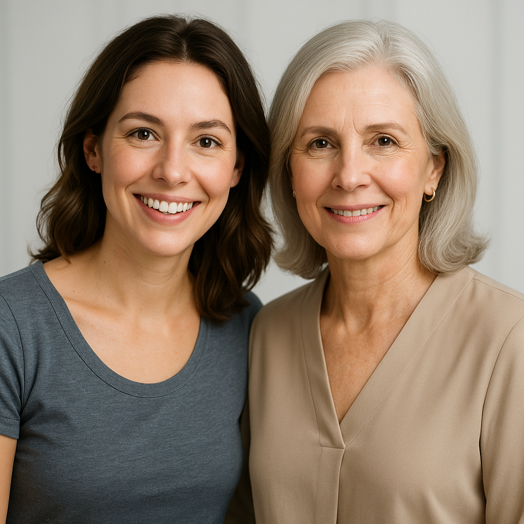 Mother-daughter pair Sarah and Linda after working on anxiety and metabolic health together